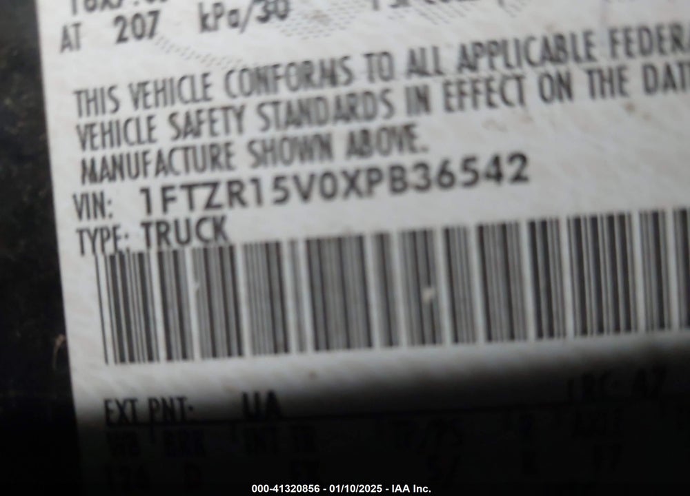 1999 FORD RANGER XL/XLT VIN: 1FTZR15V0XPB36542