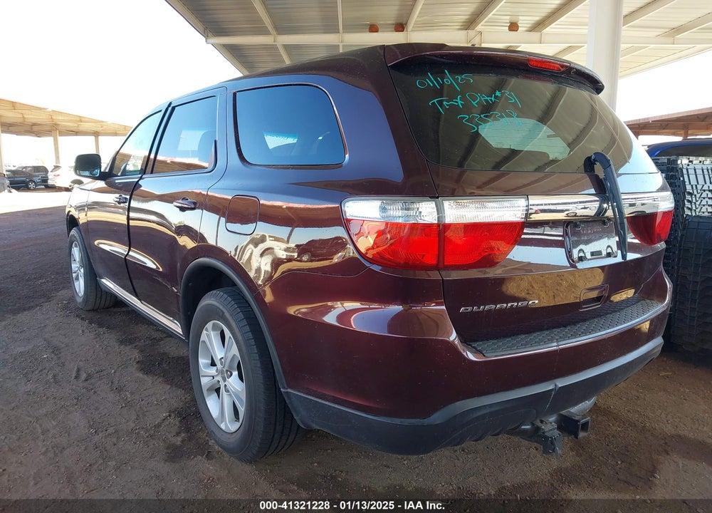 2012 DODGE DURANGO SXT VIN: 1C4RDHAG4CC335318