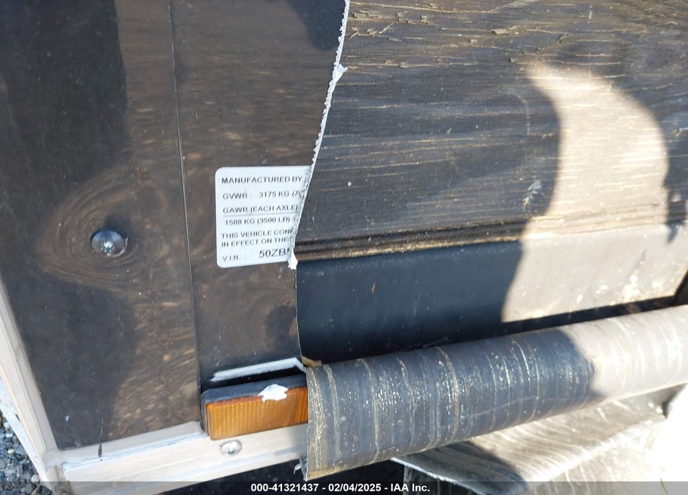 2024 CARGO TRAILER VIN: 50ZBE1162RN054283