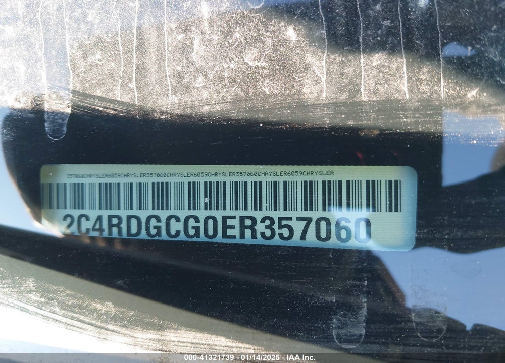 2014 DODGE GRAND CARAVAN SXT VIN: 2C4RDGCG0ER357060