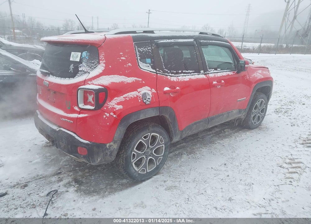 2016 JEEP RENEGADE LIMITED VIN: ZACCJBDT7GPD31396