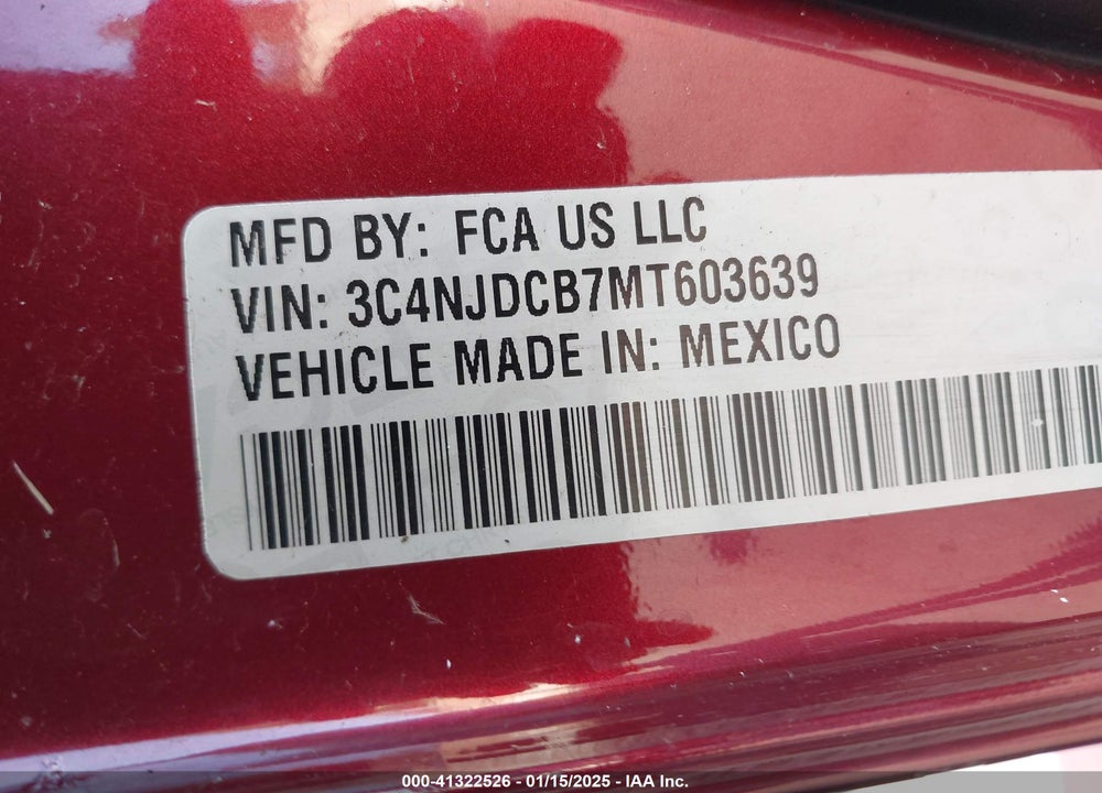 2021 JEEP COMPASS LIMITED 4X4 VIN: 3C4NJDCB7MT603639