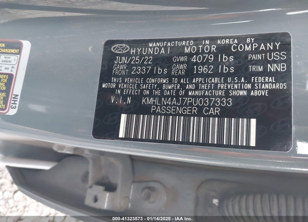 2023 HYUNDAI ELANTRA HYBRID VIN: KMHLN4AJ7PU037333