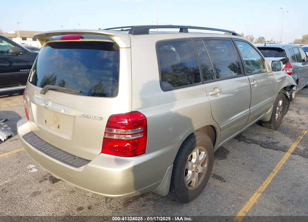 2001 TOYOTA HIGHLANDER V6 VIN: JTEGF21A310017761