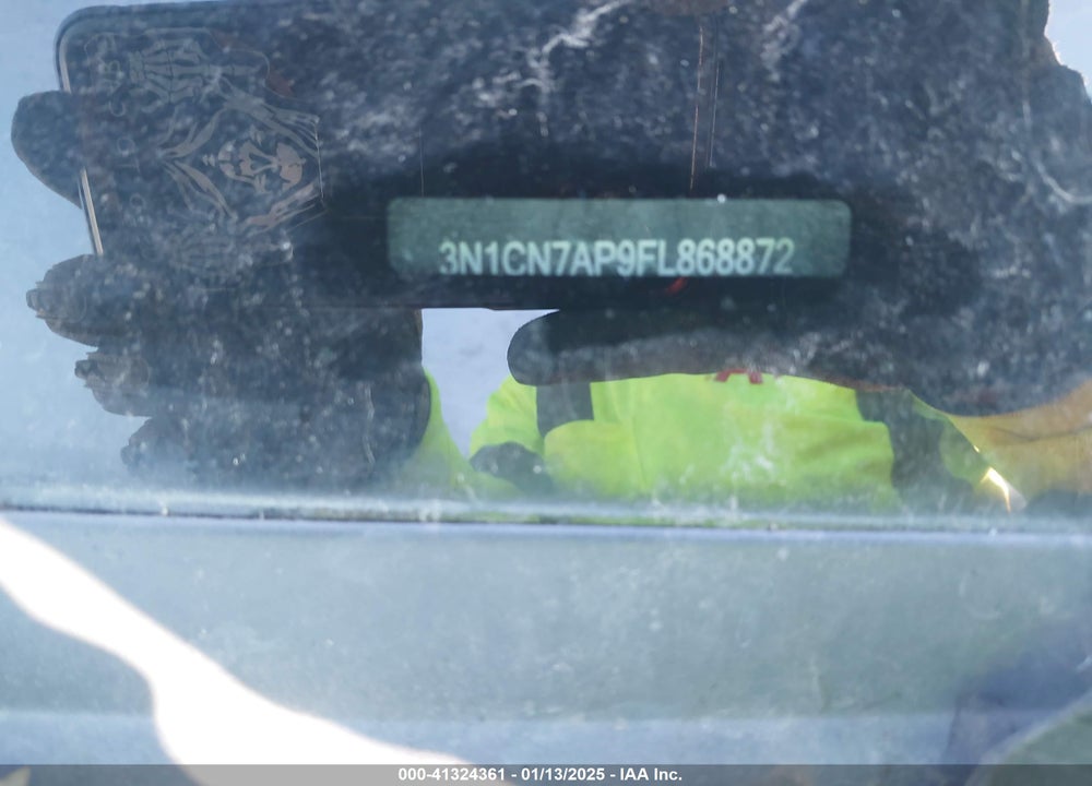 2015 NISSAN VERSA VIN: 3N1CN7AP9FL868872