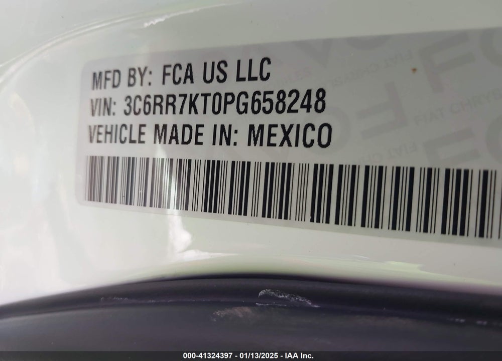 2023 RAM 1500 CLASSIC VIN: 3C6RR7KT0PG658248