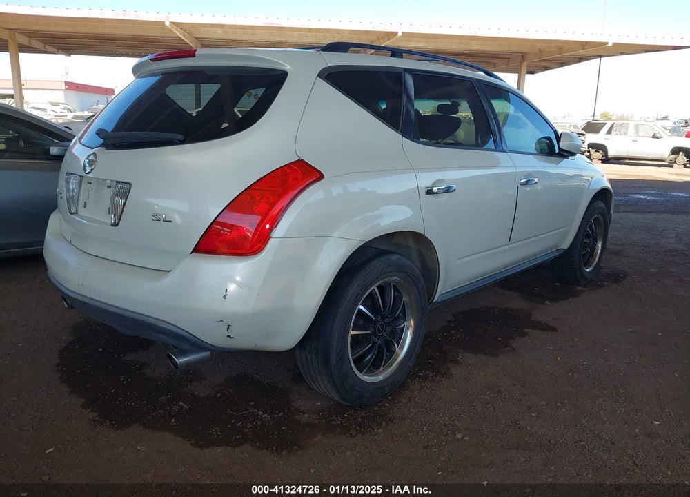 2004 NISSAN MURANO SL VIN: JN8AZ08T74W215259