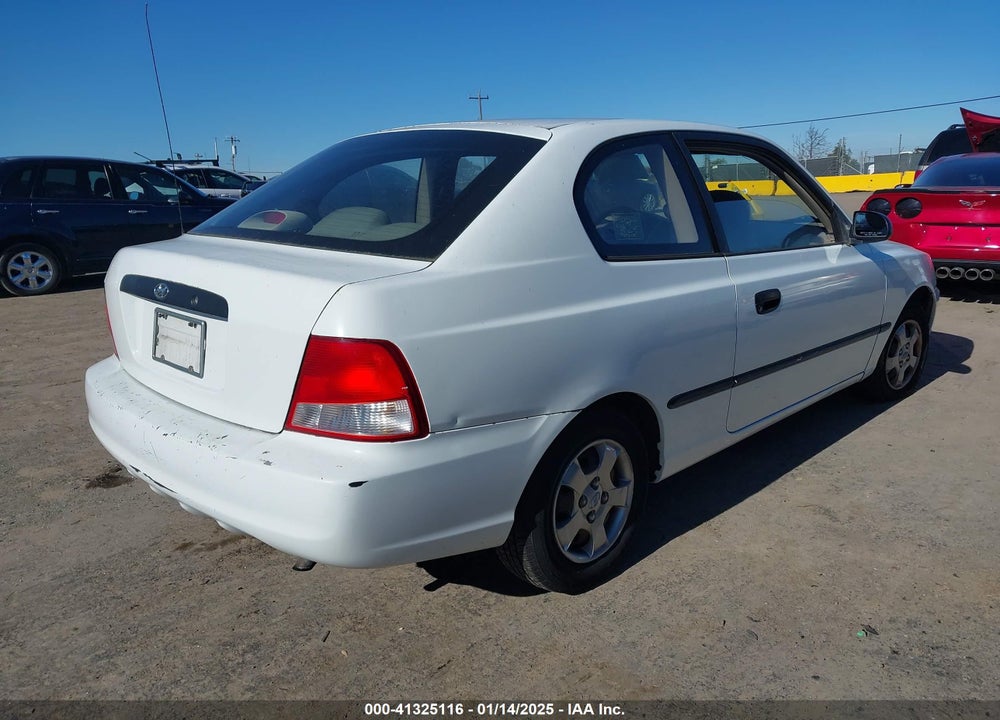 2000 HYUNDAI ACCENT L VIN: KMHCF35G6YU030199