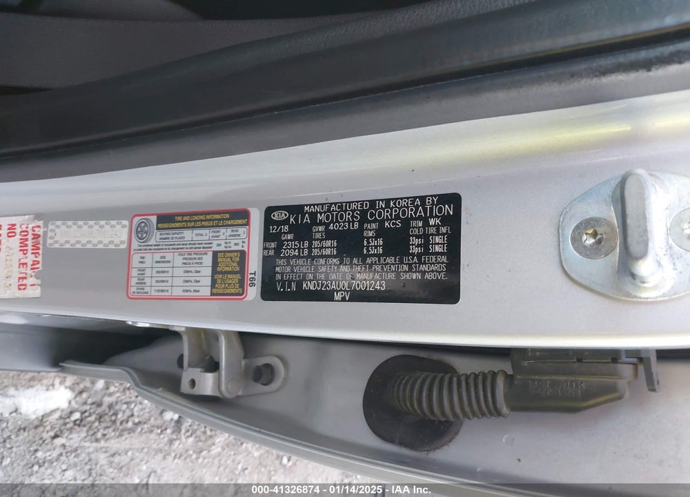 2020 KIA SOUL VIN: KNDJ23AU0L7001243