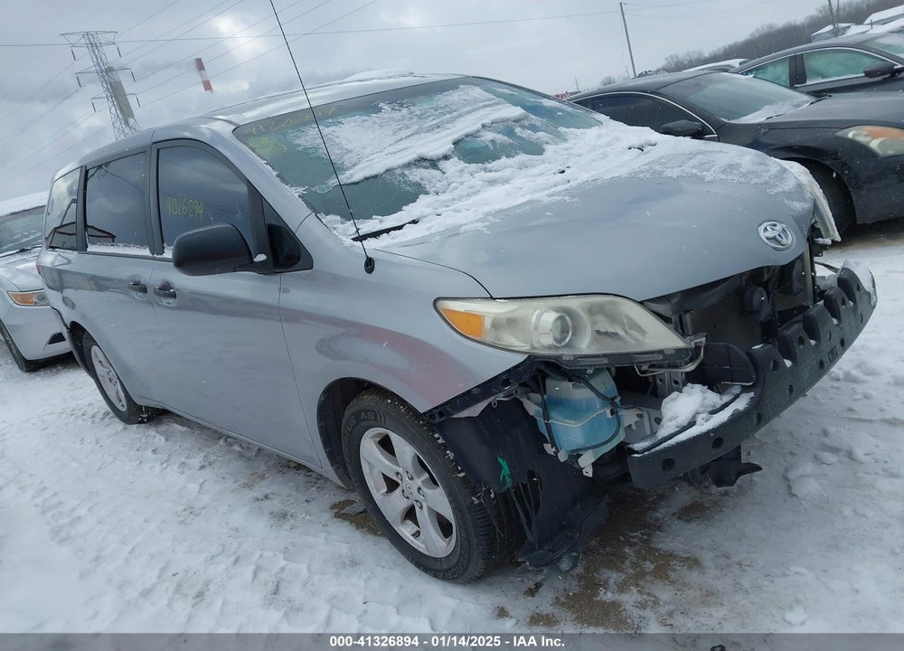 2012 TOYOTA SIENNA BASE V6 7 PASSENGER VIN: 5TDZK3DC6CS277471