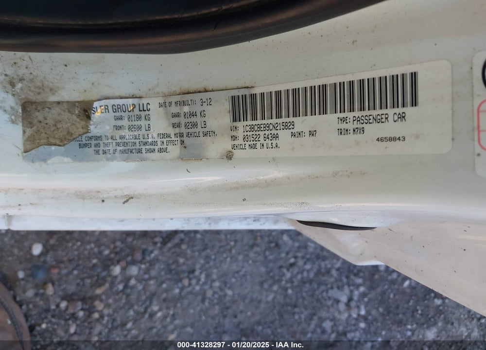 2012 CHRYSLER 200 TOURING VIN: 1C3BCBEB9CN215829