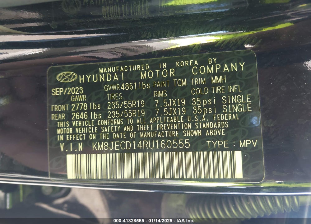 2024 HYUNDAI TUCSON HYBRID VIN: KM8JECD14RU160555