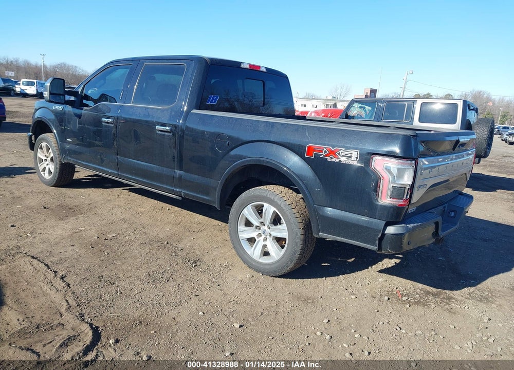 2016 FORD F-150 PLATINUM VIN: 1FTFW1EG2GFB90668
