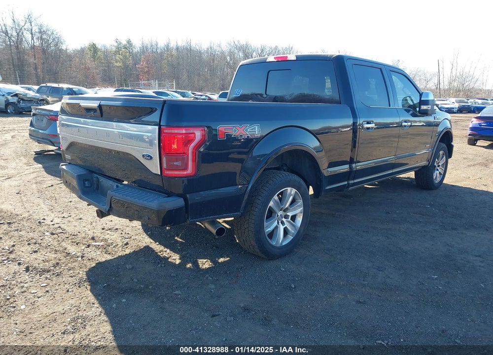 2016 FORD F-150 PLATINUM VIN: 1FTFW1EG2GFB90668