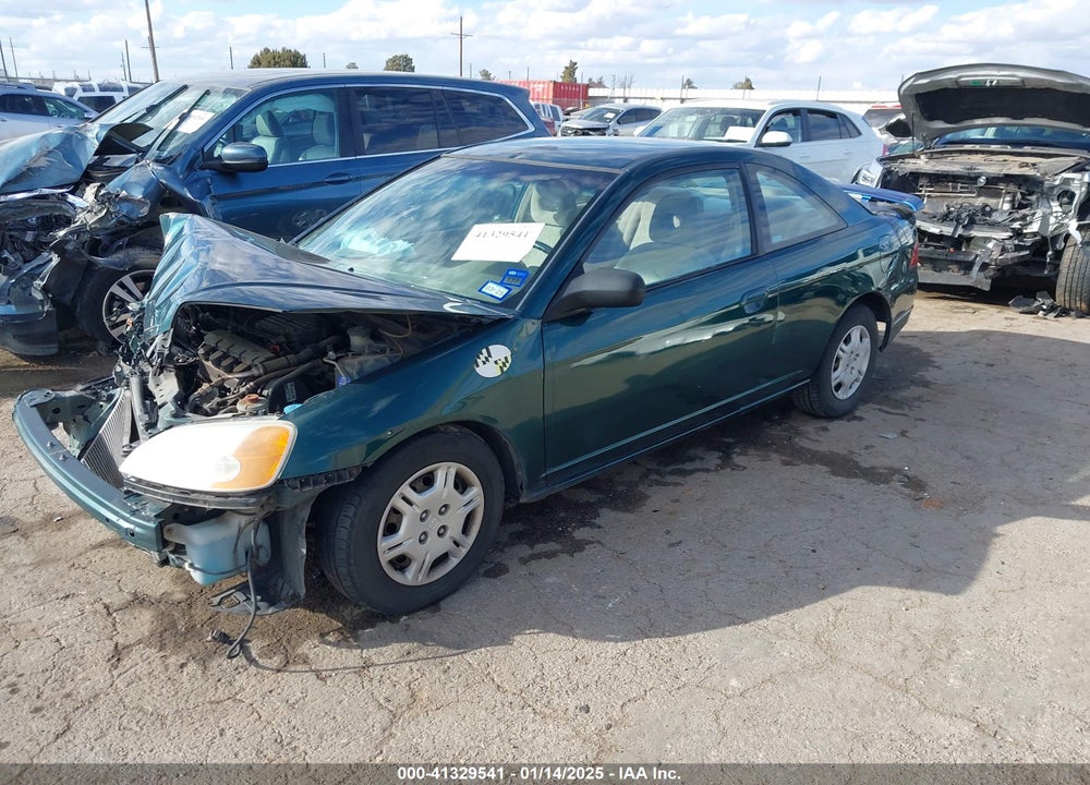 2002 HONDA CIVIC LX VIN: 1HGEM22522L018081