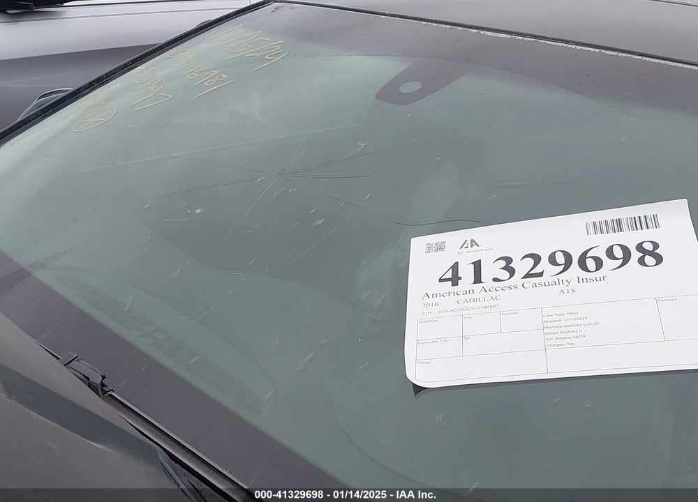 2016 CADILLAC ATS VIN: 1G6AG5RX2G0100997
