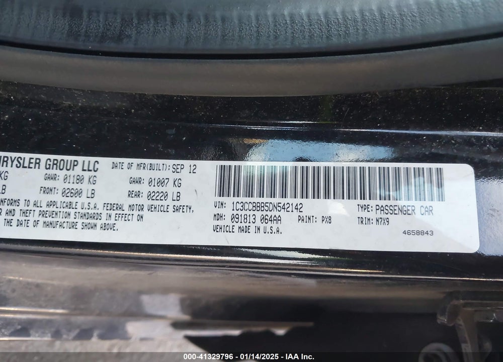 2013 CHRYSLER 200 TOURING VIN: 1C3CCBBB5DN542142