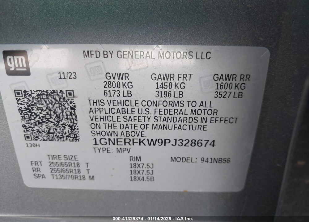 2023 CHEVROLET TRAVERSE FWD LS VIN: 1GNERFKW9PJ328674