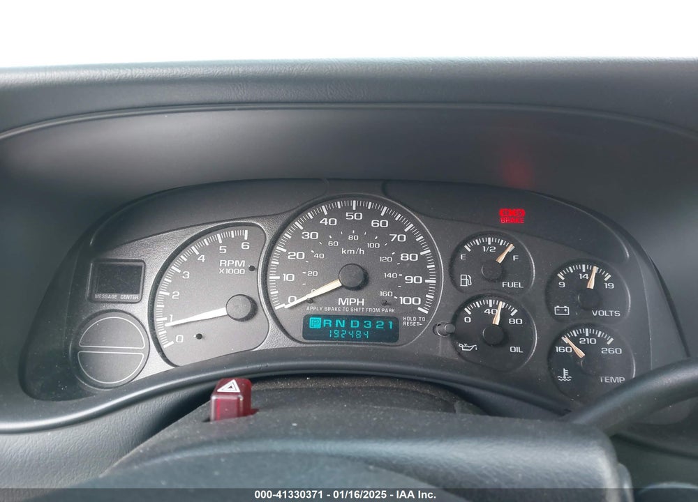 2002 CHEVROLET AVALANCHE 1500 VIN: 3GNEK13TX2G293603