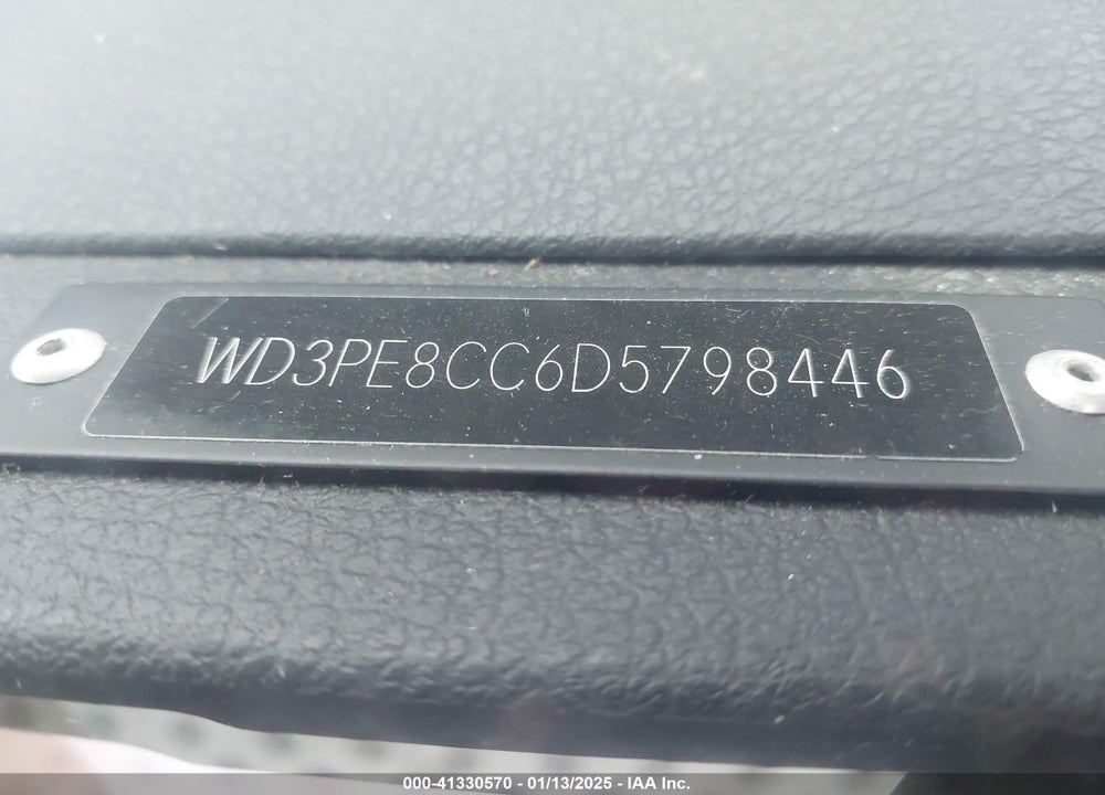 2013 MERCEDES-BENZ SPRINTER 2500 HIGH ROOF VIN: WD3PE8CC6D5798446