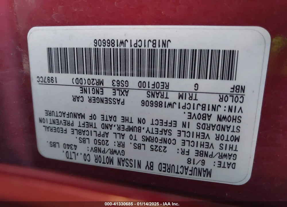 2018 NISSAN ROGUE SPORT SV VIN: JN1BJ1CP1JW186606