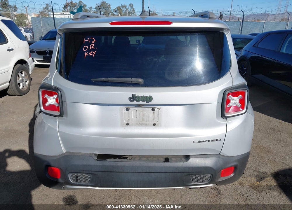 2016 JEEP RENEGADE LIMITED VIN: ZACCJADT8GPE35440