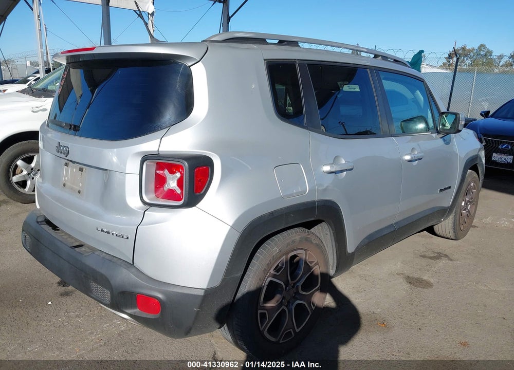 2016 JEEP RENEGADE LIMITED VIN: ZACCJADT8GPE35440