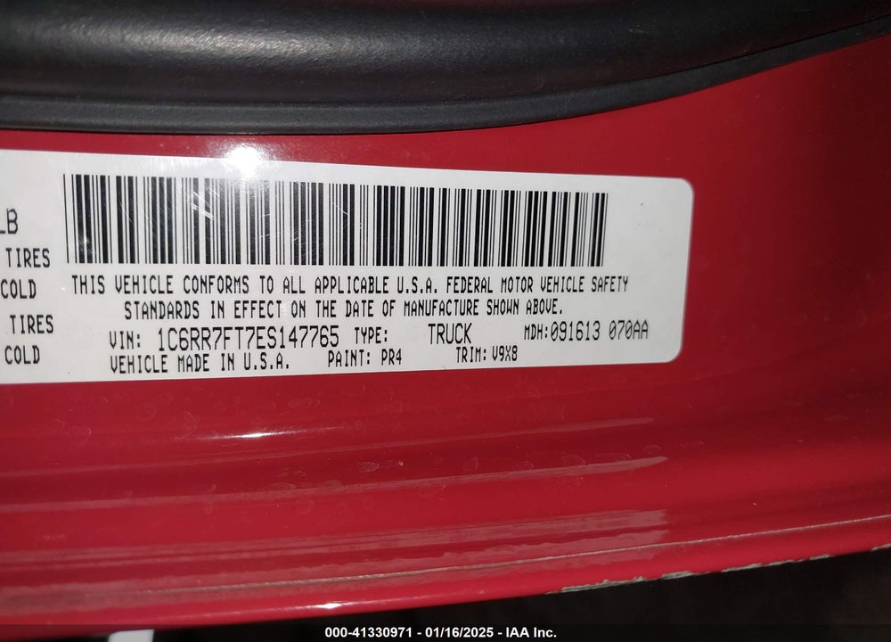 2014 RAM 1500 VIN: 1C6RR7FT7ES147765