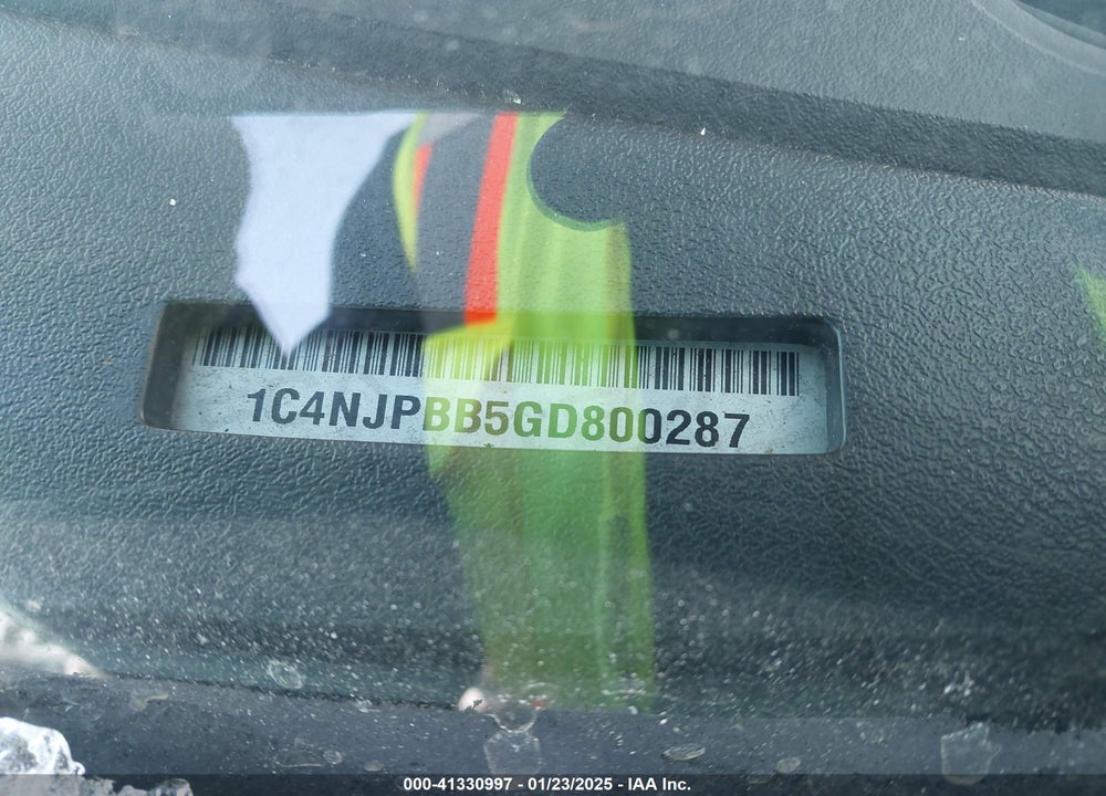 2016 JEEP PATRIOT SPORT VIN: 1C4NJPBB5GD800287