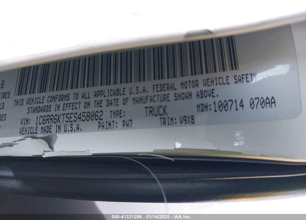 2014 RAM 1500 EXPRESS VIN: 1C6RR6KT5ES458062
