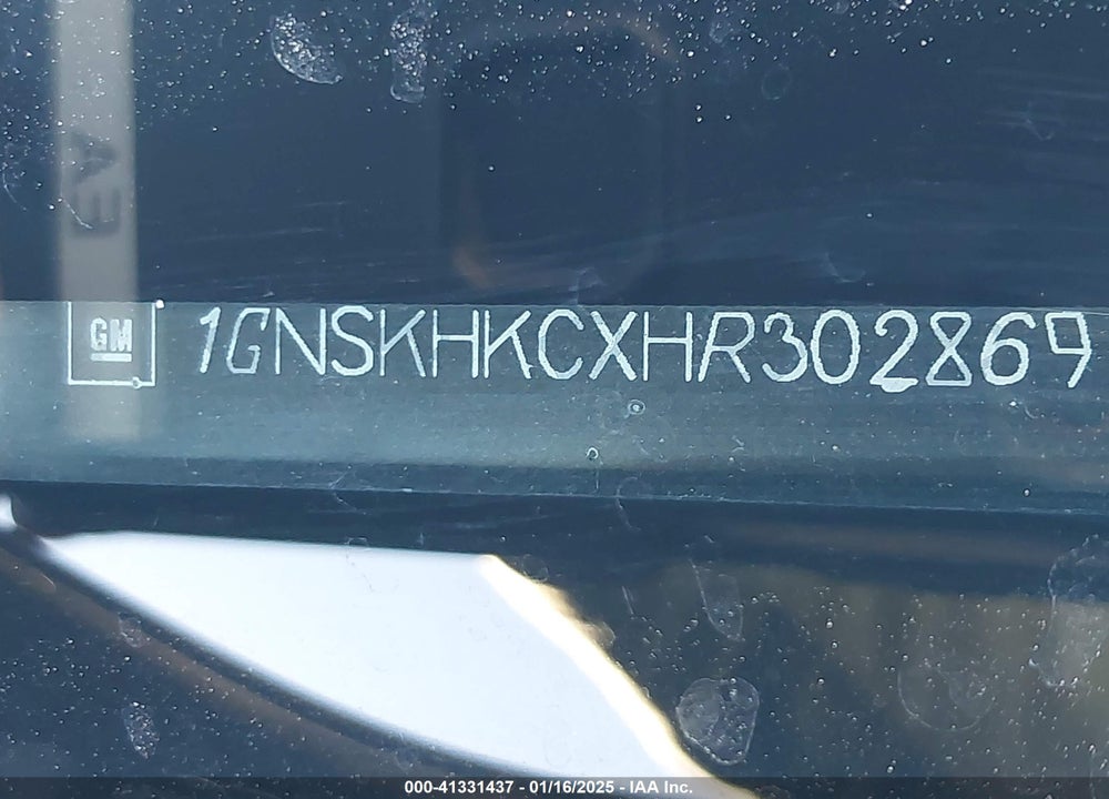 2017 CHEVROLET SUBURBAN LT VIN: 1GNSKHKCXHR302869