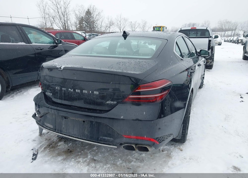 2022 GENESIS G70 2.0T AWD VIN: KMTG34TA0NU088969
