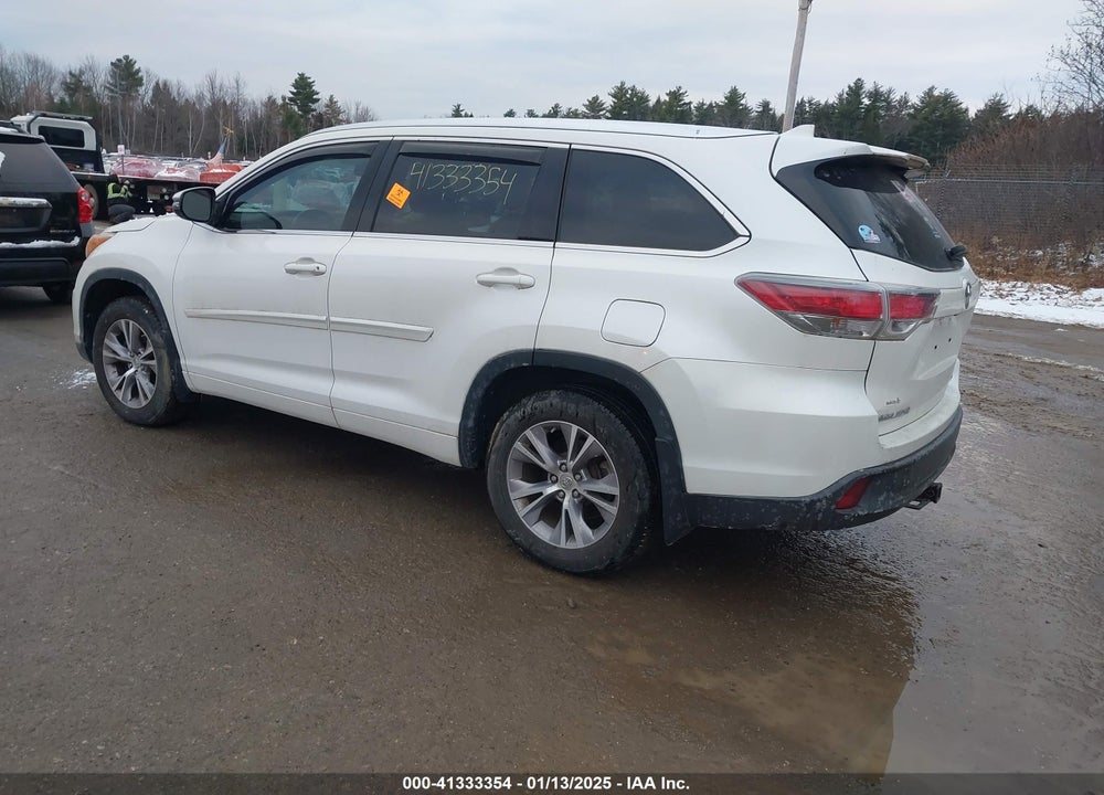 2015 TOYOTA HIGHLANDER XLE VIN: 5TDJKRFH7FS147809