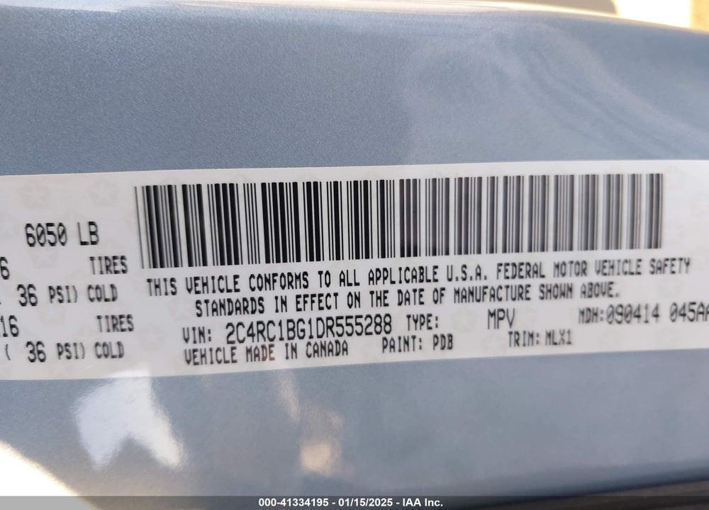 2013 CHRYSLER TOWN & COUNTRY TOURING VIN: 2C4RC1BG1DR555288