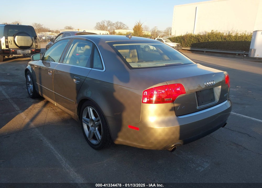 2007 AUDI A4 2.0T VIN: WAUAF78E27A194561