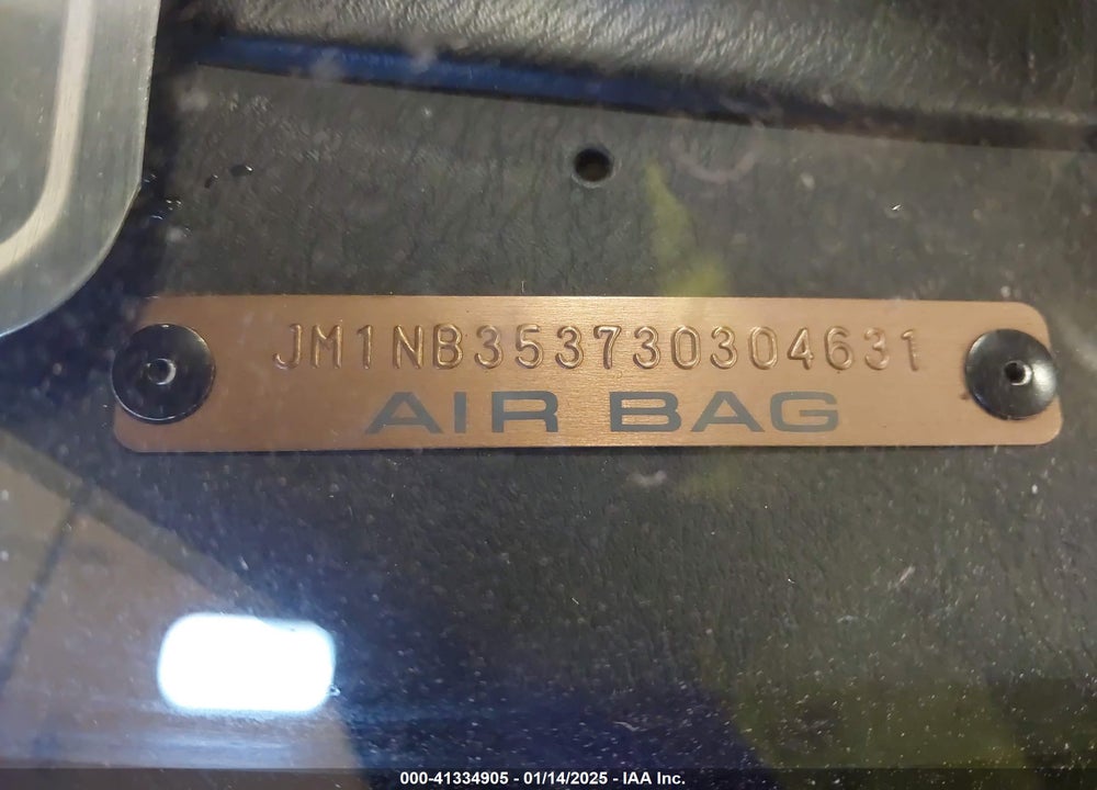 2003 MAZDA MX-5 MIATA CLOTH/LS/SE/SHINSEN VIN: JM1NB353730304631
