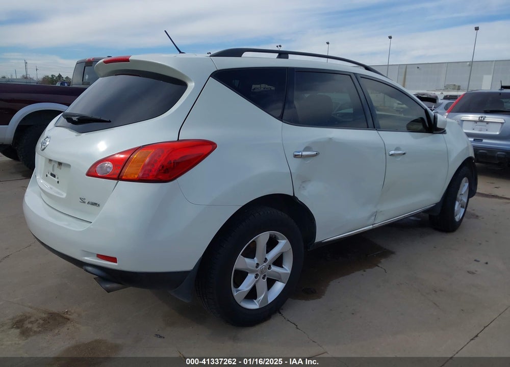 2009 NISSAN MURANO S VIN: JN8AZ18W99W144282