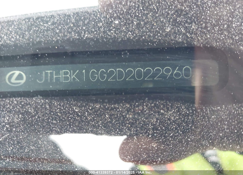 2013 LEXUS ES 350 VIN: JTHBK1GG2D2022960