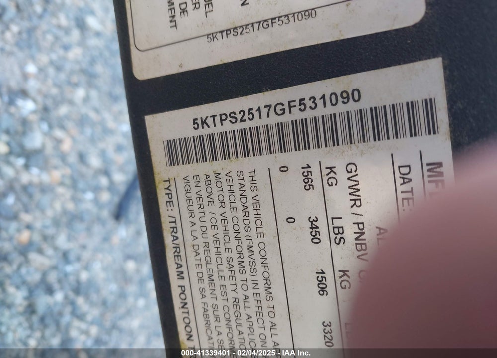 2016 LOWE OTHER VIN: LWC04793B616