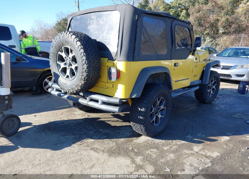 2001 JEEP WRANGLER SPORT VIN: 1J4FA49S91P363287