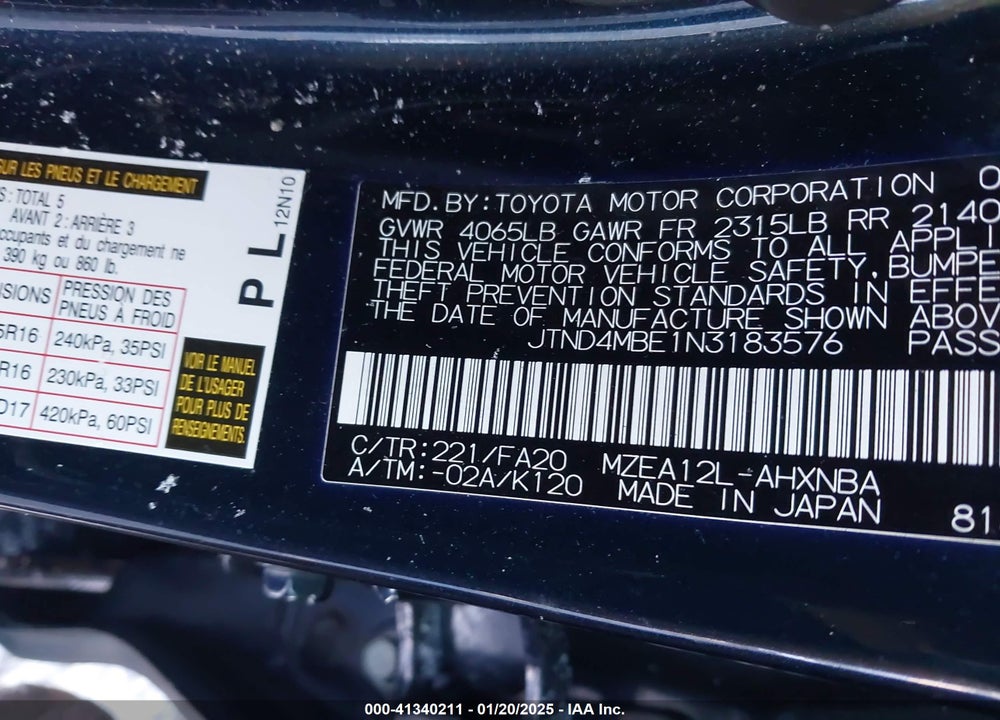 2022 TOYOTA COROLLA VIN: JTND4MBE1N3183576