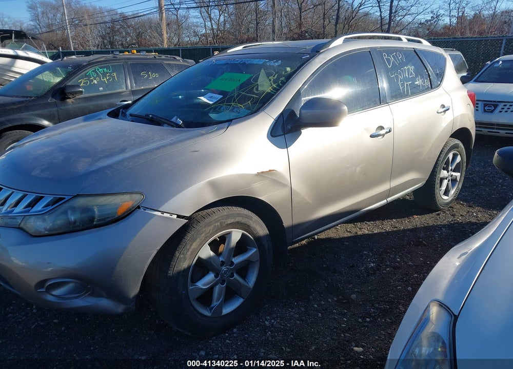 2009 NISSAN MURANO SL VIN: JN8AZ18W59W214764