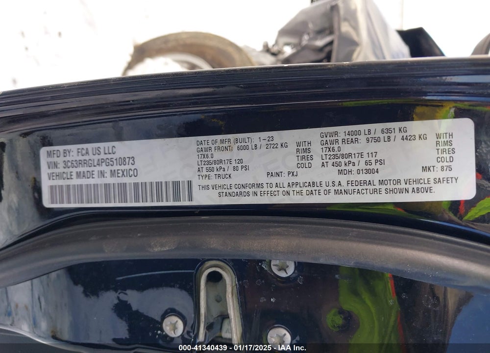 2023 RAM 3500 VIN: 3C63RRGL4PG510873