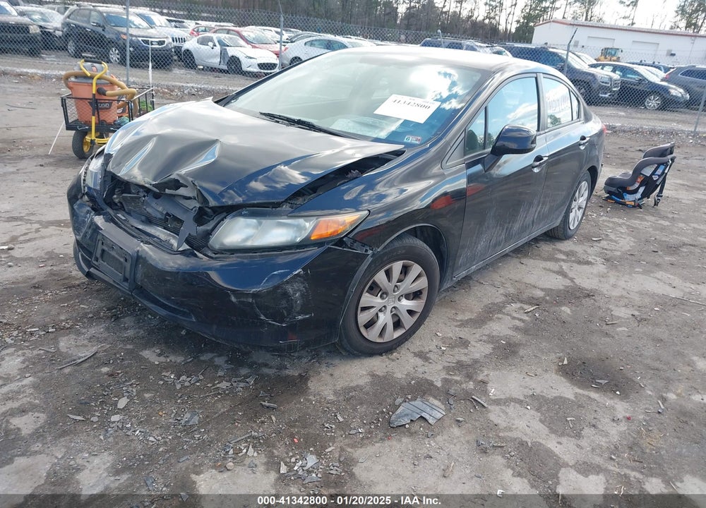 2012 HONDA CIVIC SDN VIN: 2HGFB2F52CH611975