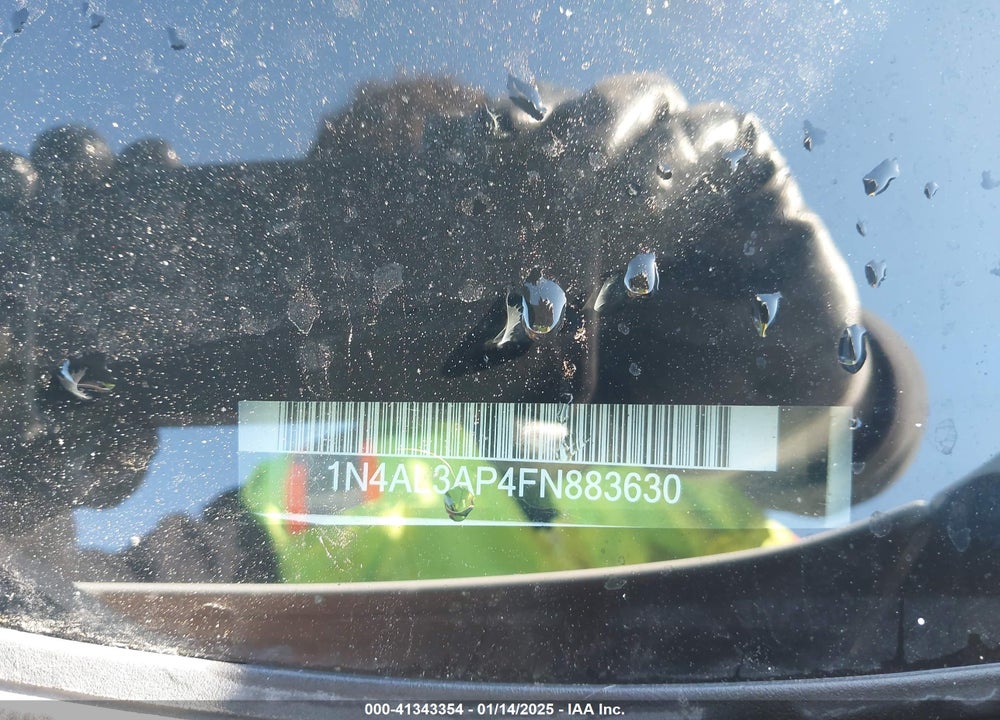 2015 NISSAN ALTIMA 2.5/S/SV/SL VIN: 1N4AL3AP4FN883630
