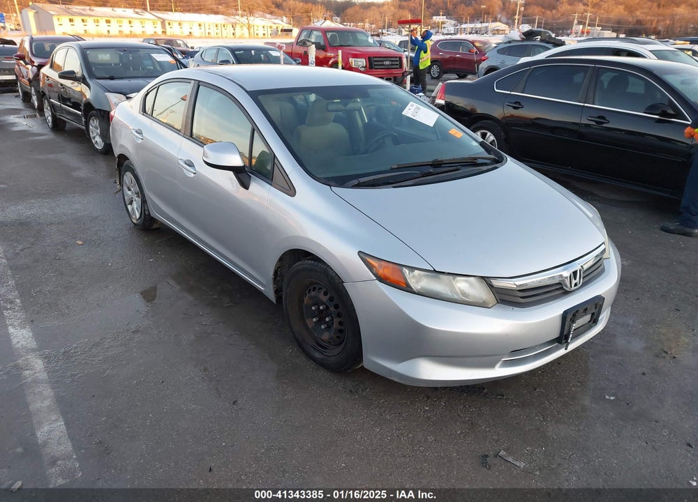 2012 HONDA CIVIC SDN LX VIN: 19XFB2F52CE392493