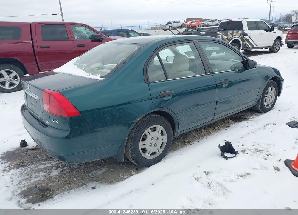 2001 HONDA CIVIC LX VIN: JHMES16591S011320