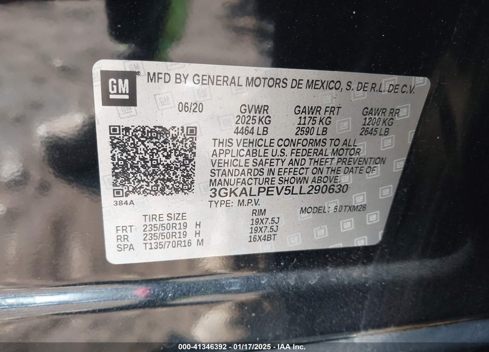 2020 GMC TERRAIN SLT VIN: 3GKALPEV5LL290630