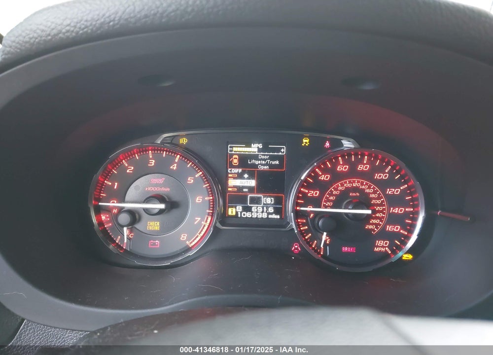 2017 SUBARU WRX STI LIMITED VIN: JF1VA2Y61H9827879