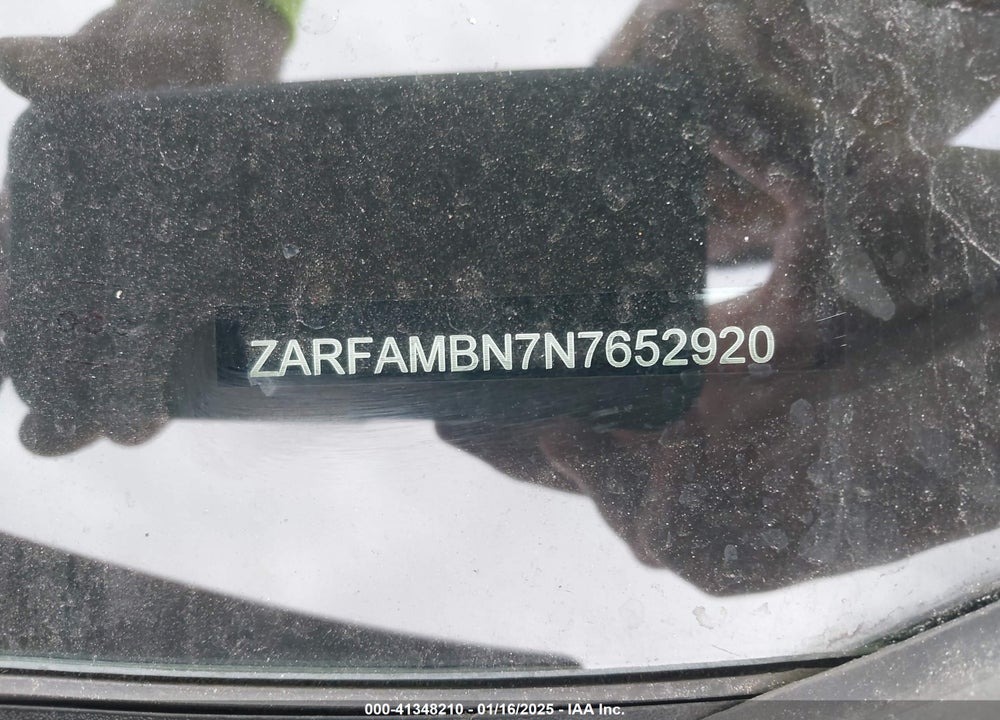 2022 ALFA ROMEO GIULIA VELOCE TI RWD VIN: ZARFAMBN7N7652920